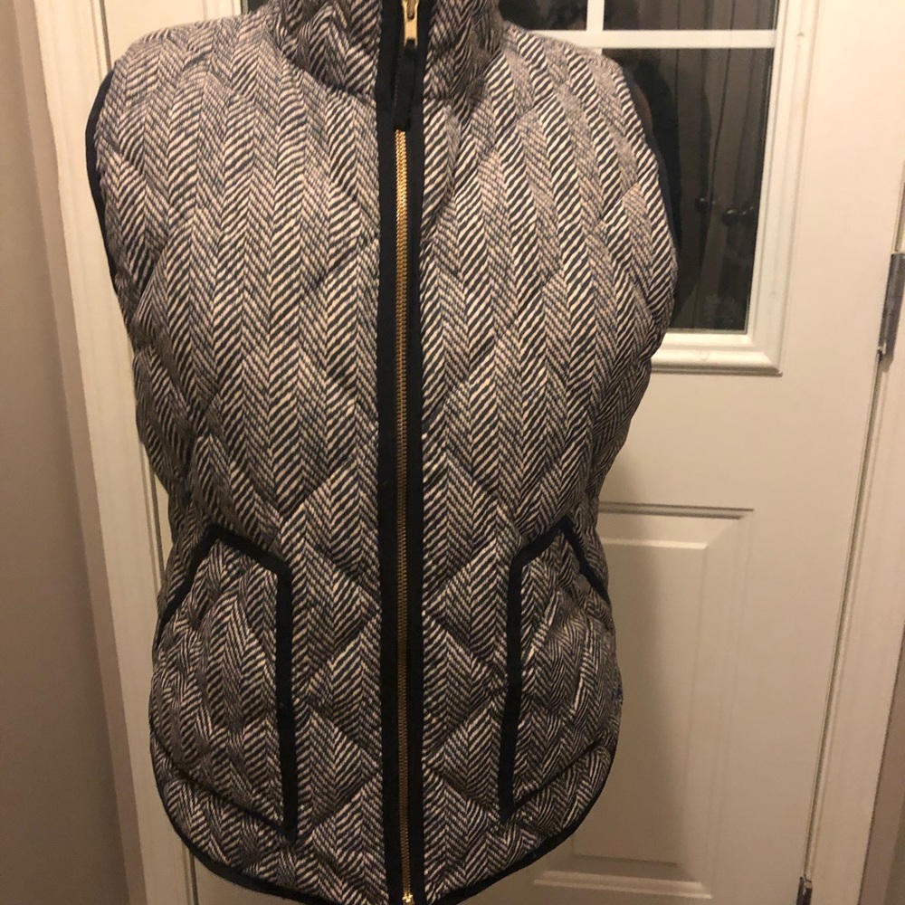 JCrew Tweed Puffer Vest. Size XL